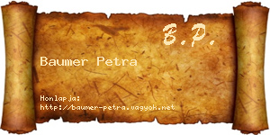 Baumer Petra névjegykártya